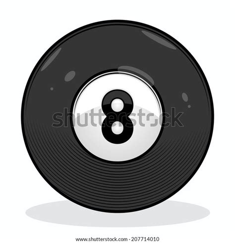 Billiard Eight Ball Isolated On White Stock Illustration 207714010