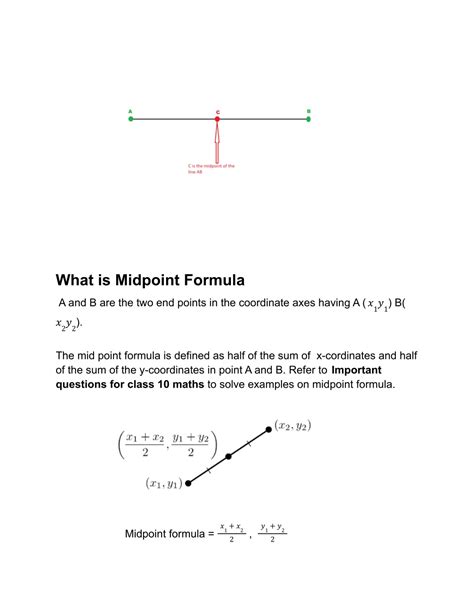 PPT Midpoint Definition Derivation Formula Properties Solved