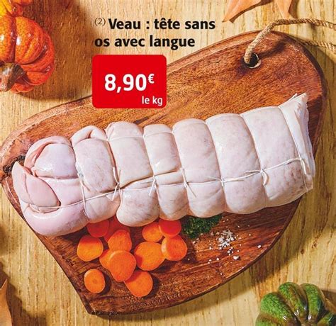 Promo Veau tête sans os avec langue chez Colruyt