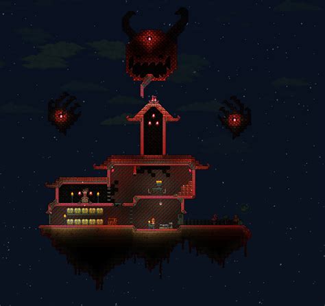 Demon Cursed House I Built In Our Master Mode Reds World Really Proud