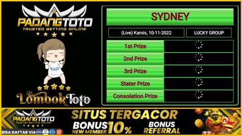 LIVE DRAW SYDNEY HARI INI KAMIS 10 NOVEMBER 2022 LIVE DRAW SYDNEY