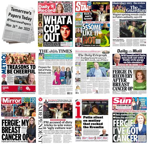 Tomorrows Papers Today On Twitter Summary Of Mondays Front Pages 26