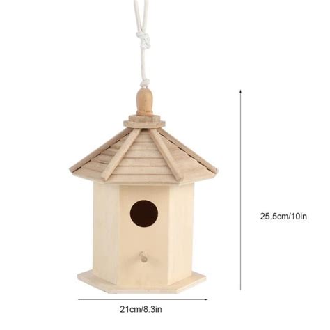 SALALIS nichoir en bois Jardinage en bois suspendu nichoir extérieur