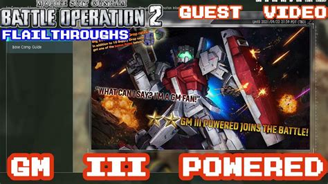 Gundam Battle Operation 2 091621 Update Rgm 86rf Gm Iii Powered Has