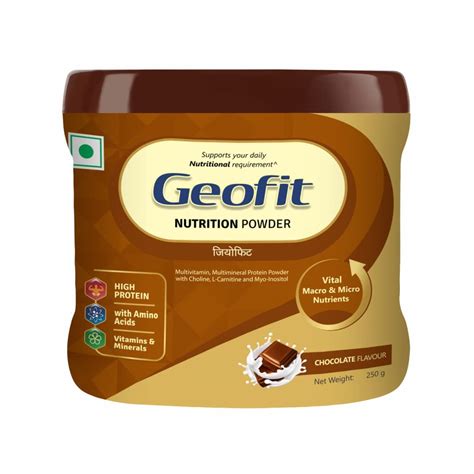 Geofit Nutrition Powder For Men Women Chocolate Flavoured G