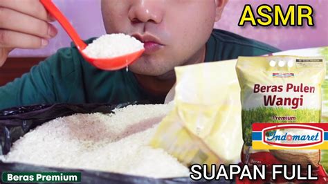 ASMR RAW RICE EATING SUAPAN FULL RAW RICE EATING PAKAI CENTONG