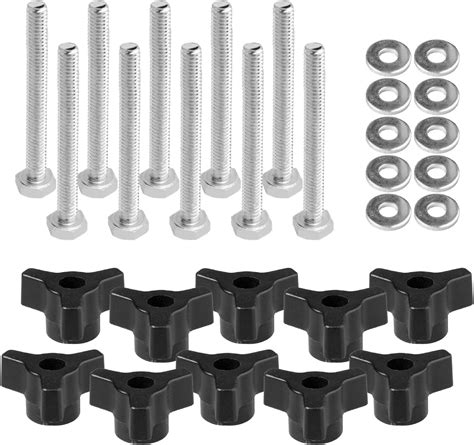 Powertec T Track Knobs With By Hex Bolts And