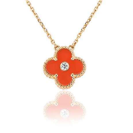 Van Cleef Arpels Limited Edition Carnelian Vintage Alhambra Holiday