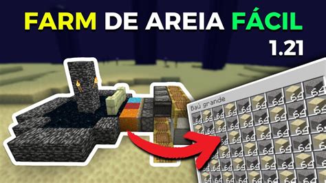 FARM De AREIA CONCRETO E CASCALHO SIMPLES E EFICIENTE Minecraft 1