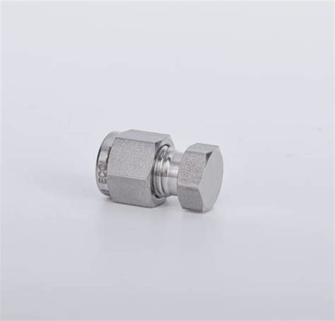 6000psi Stainless Steel Cap Pipe Fitting 1 2 Twin Ferrule Compression