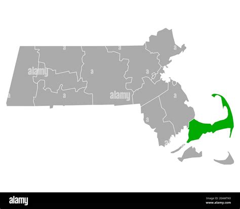 Map of Barnstable in Massachusetts Stock Photo - Alamy