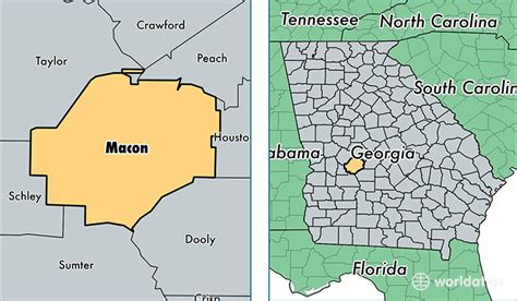 Road Map Of Macon GA