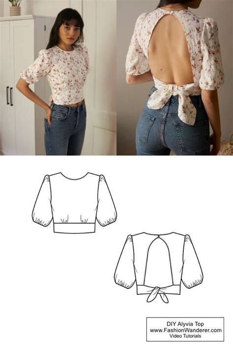 Alyvia Puff Sleeve Top Tutorial With Sewing Pattern Fashion Sewing