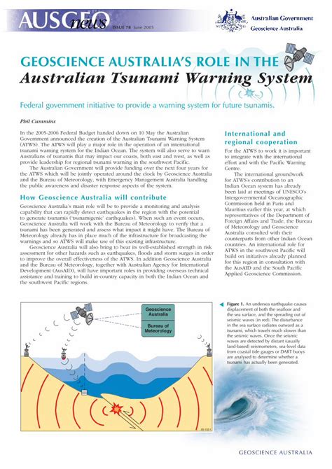 PDF GEOSCIENCE AUSTRALIAS ROLE IN THE Australian Tsunami