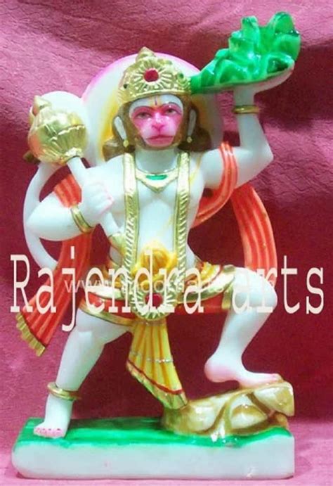 Rajendra Art S White Marble Veer Hanuman Ji Statue For Worship