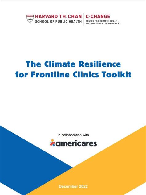 Climate Resilience For Frontline Clinics Toolkit Preventionweb