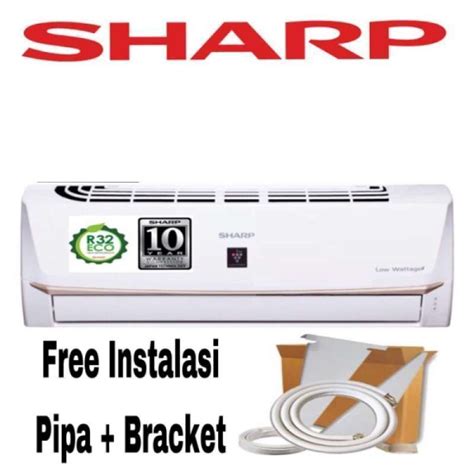 Jual Ac Sharp 1 Pk Ah Ap9Uhl Low Watt Plasmacluster Free Pemasangan