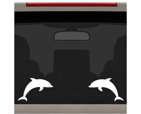 Dolphin Decal Sticker For Car Window 2 Count Dolphin Etsy