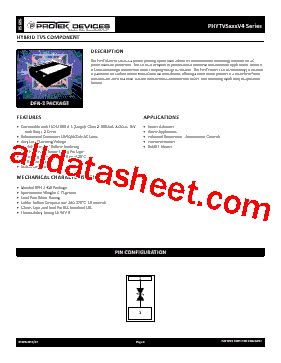 V Marking Phytvs V Datasheet Pdf Protek Devices