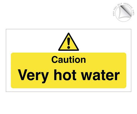 Caution Very Hot Water Notice JC Catering And Bar Supplies