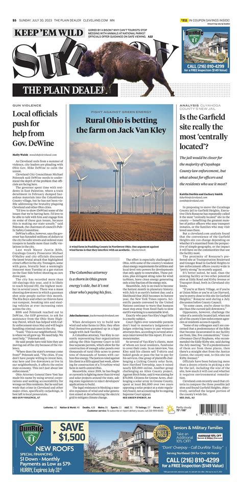 The Plain Dealer’s front page for July 30, 2023 - cleveland.com
