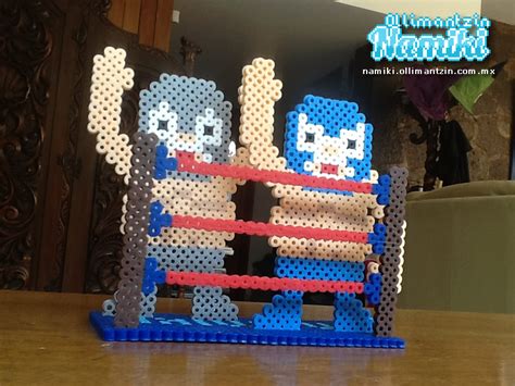 Perler Mexican Wrestlers On Behance Mexican Wrestler Mexican Perler