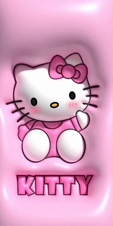 3d Cute Kitty iPhone Wallpaper | Pink hello kitty wallpaper iphone ...