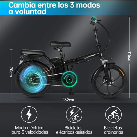 Bicicleta Eléctrica Plegable Honey Whale S6 Plus800w 40km H Meses Sin Intereses