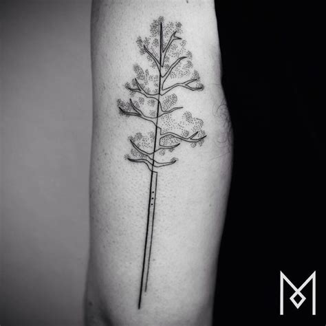 Minimalistic One Line Tattoos By Mo Gangi Colossal