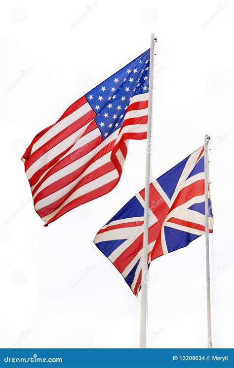 American And British Flags Isolated Stock Images - Image: 12208034