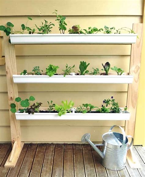 Diy Project Build A Vertical Gutter Garden For Growing Salad Greens