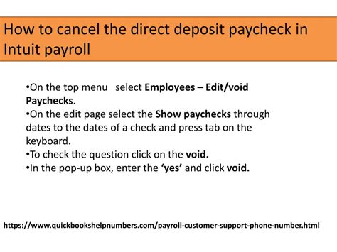 PPT - How to cancel the direct deposit paycheck in Intuit payroll