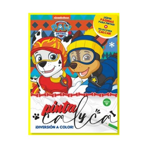 LIBRO PINTA Y CALCA PAW PATROL 20X27 5 CM Distribuidora La Colo