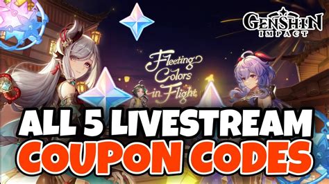 New Livestream Codes Guaranteed Primogems Genshin Impact