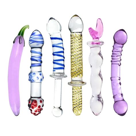 Wholesale Pyrex Glass Dildo Fake Penis Crystal Anal Beads Butt Plug