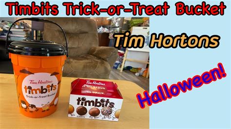 Timbits Trick Or Treat Bucket From Tim Hortons Canada Youtube