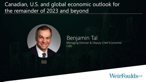 Canadian U S And Global Economic Outlook For The Remainder Of 2023