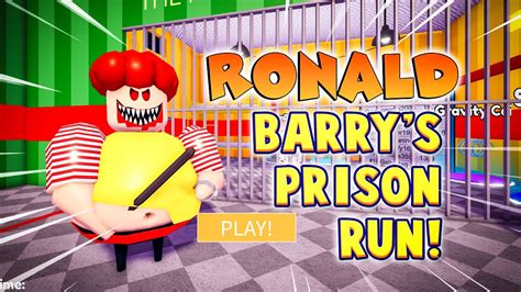 New Ronald Clown Barrys Prison Run 🤣💀 Roblox First Person Obby