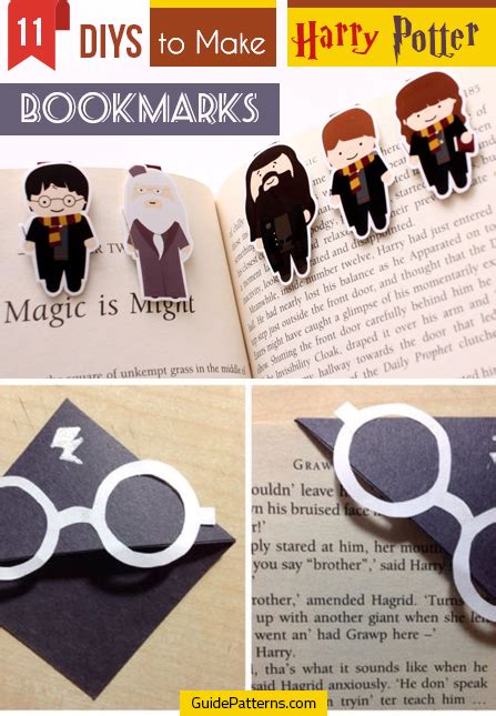 Harry Potter Corner Bookmarks Diy - DIY Craft