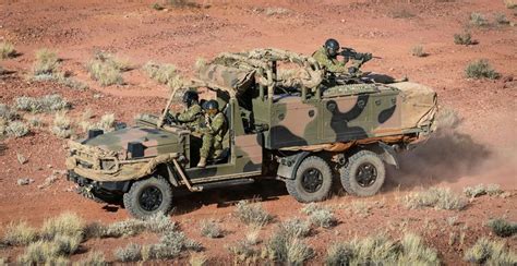 Soldiers From Norforce Utilise A G Wagon Surveillance And Reconnaissance Vehicle During A Training