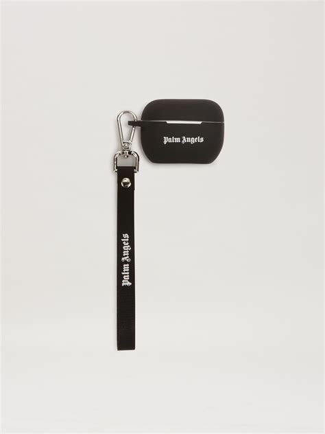 LOGO AIRPODS CASE PRO in black - Palm Angels® Official