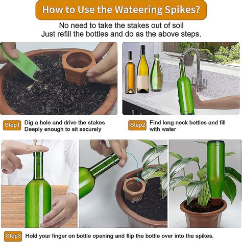 Plant Watering Spikes 12 Pack Terracotta Plant Watering Spikes Wine