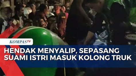 Diduga Gagal Nyalip Seorang Pengendara Motor Tewas Terlindas Truk Di