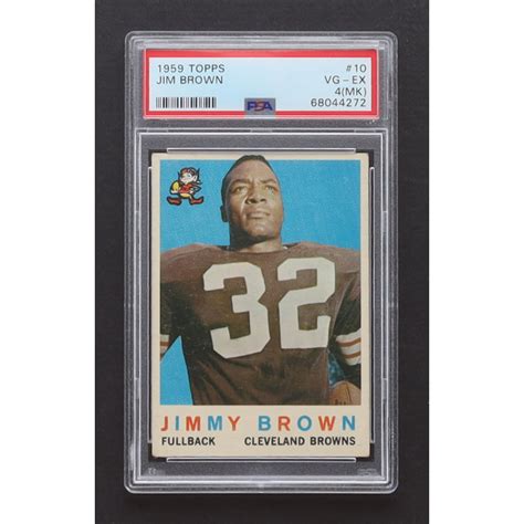 Jim Brown 1959 Topps 10 PSA 4 MK Pristine Auction