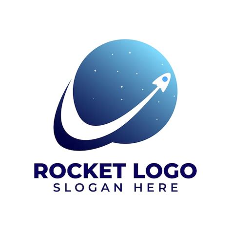 Premium Vector | Blue rocket logo design premium vector