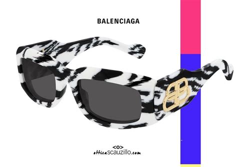 New Balenciaga Zebra Sunglasses Bb S Col Occhiali Ottica