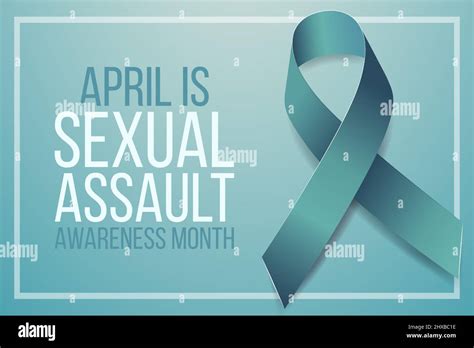 Sexual Assault Awareness Month Concept Banner Template With Teal