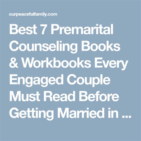 Best 9 Premarital Counseling Books And Workbooks For Engaged Couples