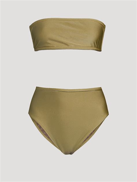 ADRIANA DEGREAS Timeless High Leg Bandeau Bikini Set Holt Renfrew