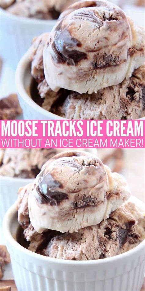 No Churn Moose Tracks Ice Cream Recipe Whitneybond